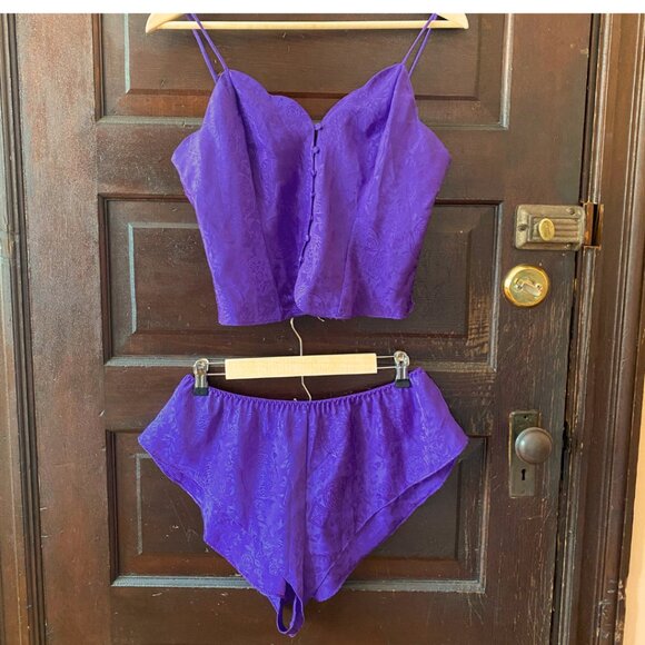 Vintage Victoria’s Secret Violet Lingerie Set M - Picture 1 of 5